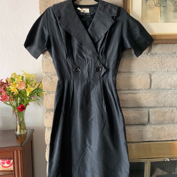 Vintage 1950s Dress and Collar - Picture 1 of 12
